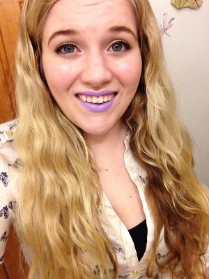 Tried out my new NYX Macaron Lippie today in lavender!