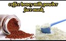coffee honey milk powder face mask for Bright and fair complexion