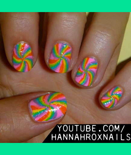 Lollipop Swirl Nails, Hannah L.'s (hannahroxit) Photo