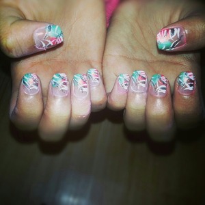 one of my nails I did myself!