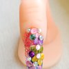 coffin nails, 3D flowers, glitter