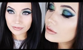 Blue & Green Smokey Eye Makeup Tutorial | Trying New Products