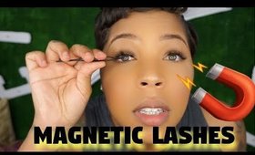 Trying MAGNETIC EYELASHES for the first time | BelleChloe