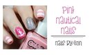Pink Nautical Nails | NailsByErin
