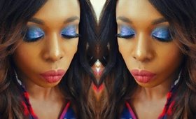 Makeup Tutorial| Bright Blue Smokey Eyes