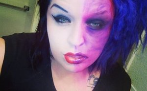 Makeup inspired by Tommy Lee Hones' Two Face from Batman Forever :)