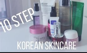 10 Step Korean Skincare Routine + Demo!