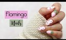 Summer Flamingo Gel Nails ♡