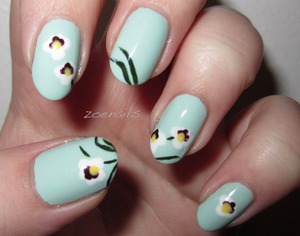 Orchid nails.