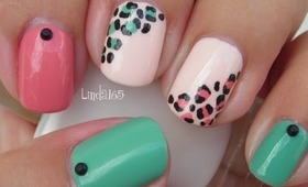 Nail Art - Easy and Girly Leopard Nails - Decoracion de Uñas (Featuring Sinful Colors)