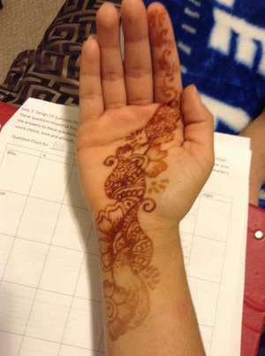 Got my henna did for a family friend's wedding !! A bit faded tho :C