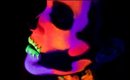HALLOWEEN MAKEUP | Neon Black Light Skull