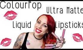 Colour Pop Ultra Matte Lip Swatches | GlitterFallout