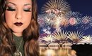 New Year's Eve Makeup: Green and Gold Glitter Eyes - Maquillaje Verde y Brillo de Oro