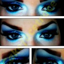 blue glitter eye
