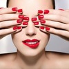 red lips and nails