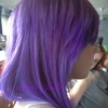 purple/blue hair