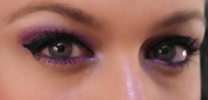 purple shadow with black liner