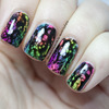 Rainbow Sponge-icure with OPI Black Spotted