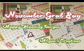 Planner Haul #14 | November Grab Bag (Happy Planning Designs & Alynn's Creations)