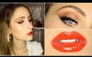 Classic Red Glossy Lips + Soft Smokey Winged Eyeliner ♥ Makeup Tutorial