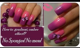 HOW TO OMBRE NAIL ART EFFECT, NO SPONGES, NO MESS!