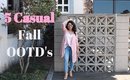 5 Casual Fall Outfits🍁🍂 | 2017 Easy, Comfy Styles!!!