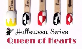Queen of Hearts Deck of Cards Nails