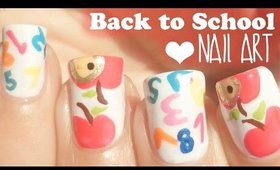 Back to School Nails ♡ Apples & Numbers!