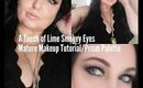 A Touch Of Lime Mature Makeup Tutorial/Exilir Green Contacts Iris Beauty NYC