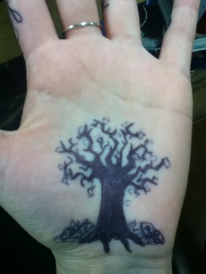 Gave myself this pen tattoo. Simply to look dangerous.not many people have tattoos on their palm.surely it's painful.