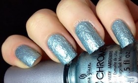 China Glaze # FAIL !! - Crinkle Chrome Collection Swatches- Nail polish Swatch review Pics