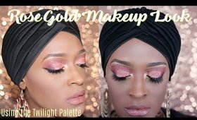 Rose Gold Makeup Look using the Twilight Palette (Talk Through) l TotalDivaRea