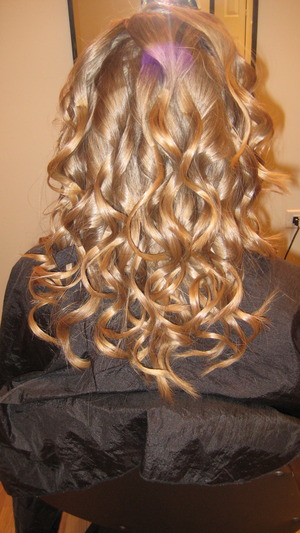 Perfect Curls done with a 1" curling iron