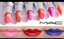MAC Lipstick Lip Swatches 17 shades