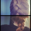A beautiful inside-out french braid 