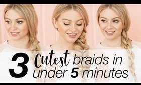 3 Cutest Braids In Under 5 Minutes | Milk + Blush Hair Extensions