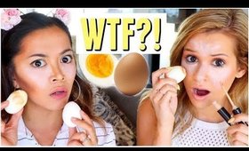 Using Hard Boiled Eggs To Apply Makeup with Sylvia Gani (lmao extreme cringe)