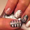 Hello Kitty Skittles Nail Art