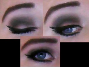 Just a basic eye look I tried out to do for my friend's Debs. I wanted a winged look and brought it down into the inner crease, also making a second smaller wing underneath for a bit of a change!