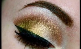 Fall Eye Makeup: Golden Leaf