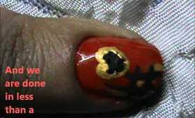 Golden Heart nail art tutorial for valentine's day-easy nail design for beginners short nails
