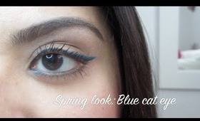 Spring look: Blue cat eye