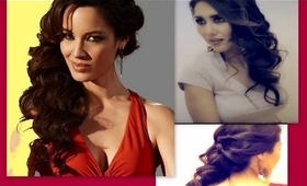 ★SKYFALL BOND GIRL HAIR: EASY HAIRSTYLES, FORMAL HALF-UP UPDO TWIST WITH CURLS FOR LONG HAIR 007