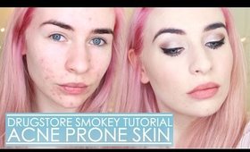 DRUGSTORE SMOKEY EYE FOR ACNE PRONE SKIN