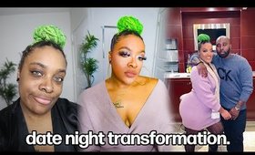DATE NIGHT TRANSFORMATION | Hair + Makeup + Outfit