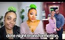 DATE NIGHT TRANSFORMATION | Hair + Makeup + Outfit
