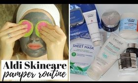 ALDI SKINCARE PAMPER ROUTINE + TESTING PRIMARK KPOP SKINCARE