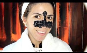 PUNTOS NEGROS: MASCARILLA DE CARBON (negra) ¿FUNCIONA? ¡PROBEMOS! por Lau ツ✿