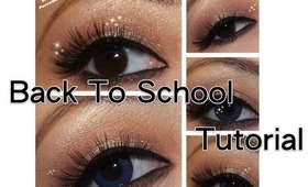 Quick Brown and Gold Eyeshadow Tutorial (Back To School or Fall Inspiration)